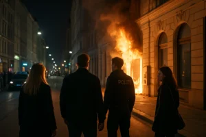 Editorial image for: Swedish tourists set fire to a sexclub in Palma de Mallorca, Spain