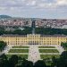 schonbrunn palace in drone shot