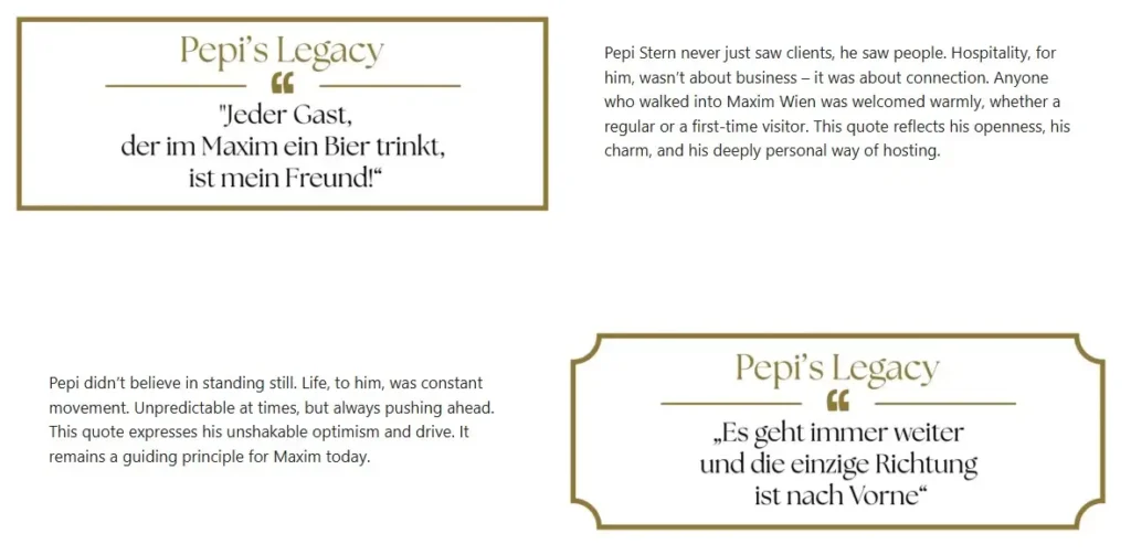 Pepi's Legacy Maxim Wien