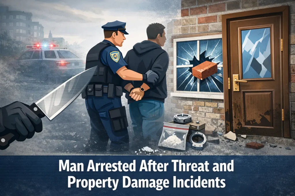 Man Arrested After Threat Incident in Hof