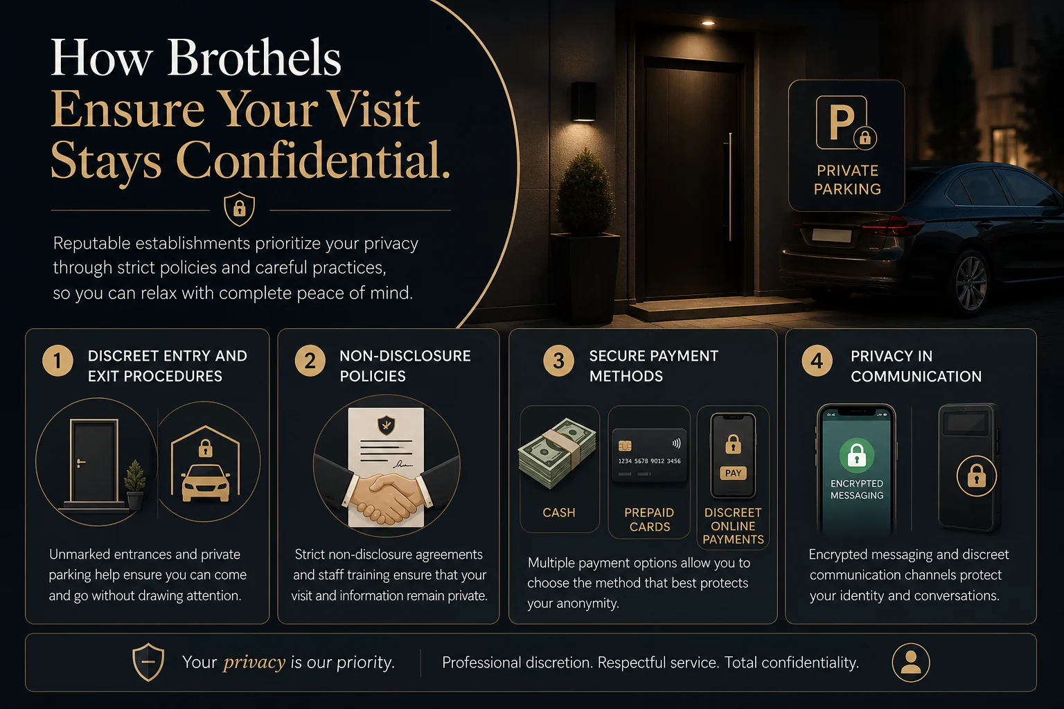 Privacy at a Brothel: How Your Visit Stays Confidential infographic