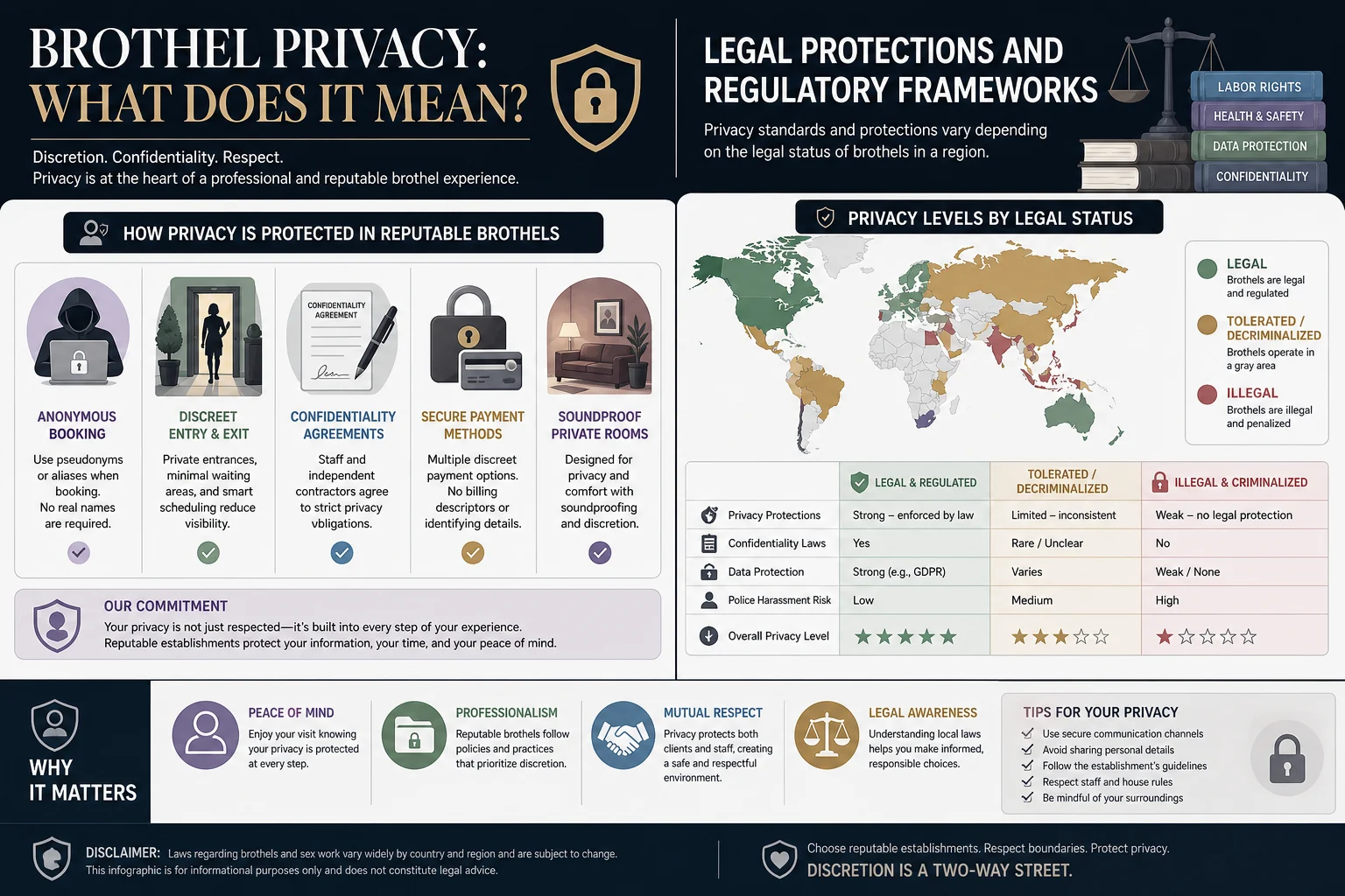 Brothel Privacy Explained: How Confidential Are Visits? infographic