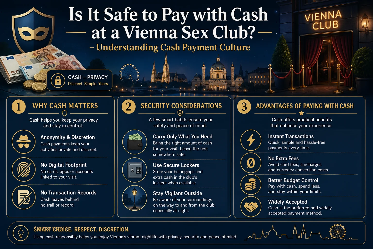 Is It Safe to Pay with Cash at a Vienna Sex Club? infographic