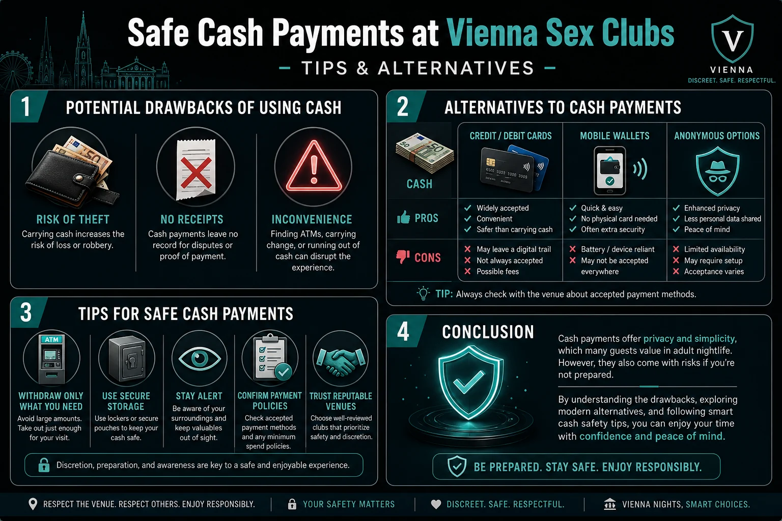 Is It Safe to Pay with Cash at a Vienna Sex Club? infographic