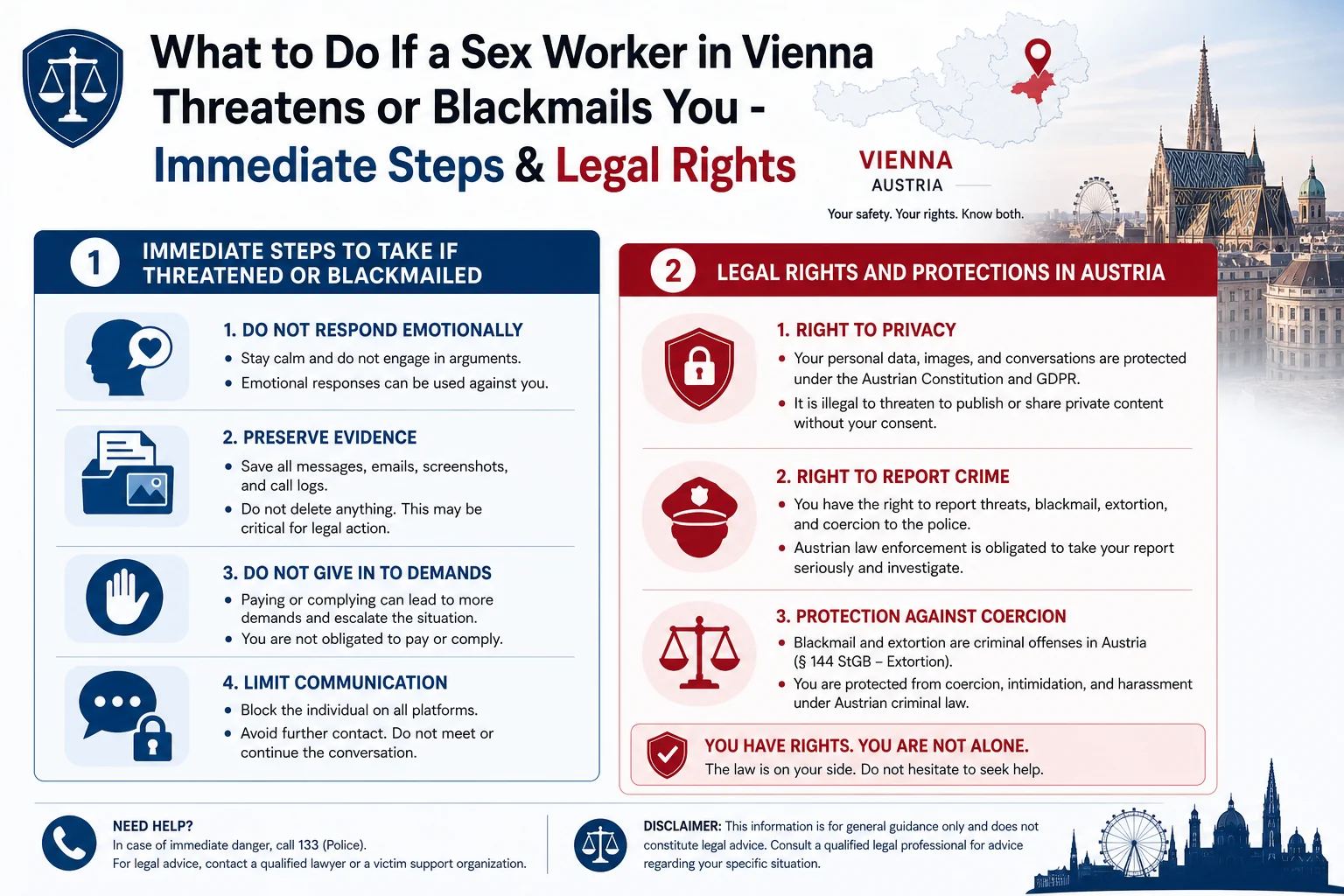 What to Do If a Sex Worker in Vienna Threatens or Blackmails You infographic