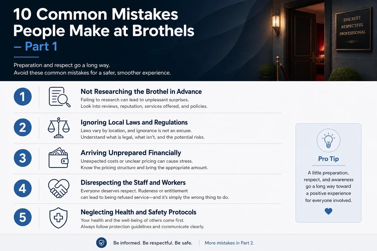 10 Common Mistakes People Make at Brothels infographic