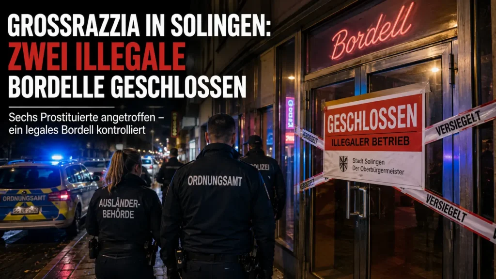 Two Illegal Brothels Shut Down in Major Solingen Prostitution Raid