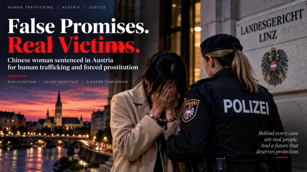 Chinese Woman Sentenced in Austria for Human Trafficking and Forced Prostitution