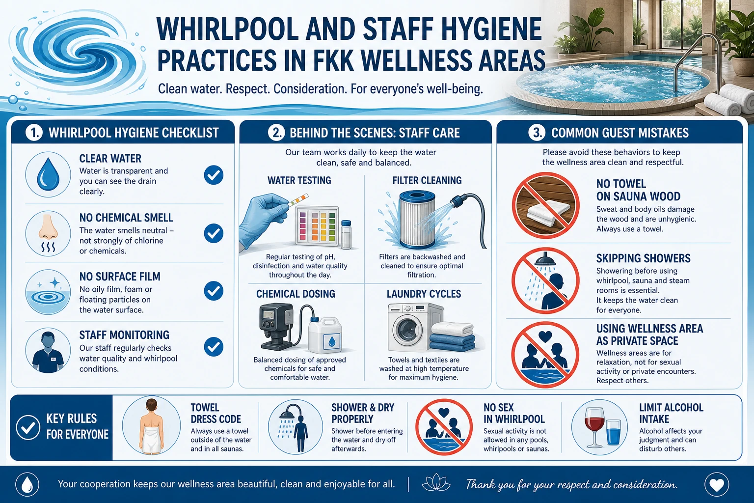 Checklist for judging a wellness area before you get in